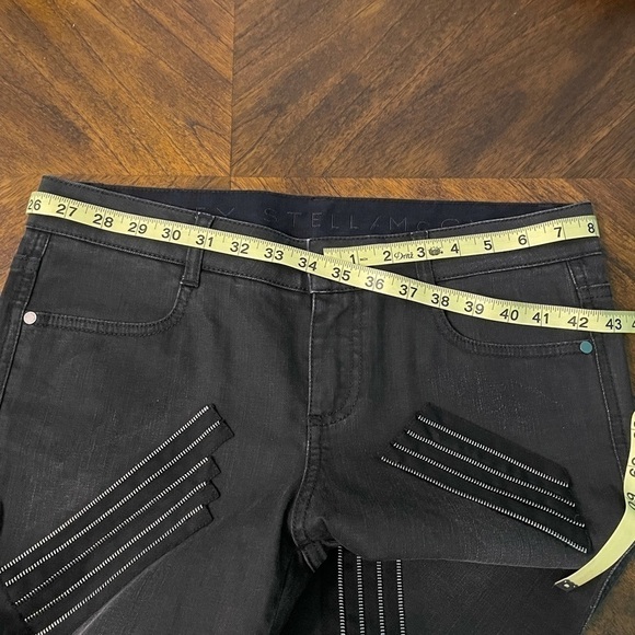 Stella McCartney Embellished Moto Skinny Jeans Black Designer Denim Size 30 NWT - Picture 12 of 14